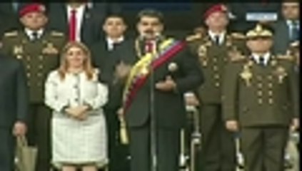 El momento en el que interrumpen a Maduro por un supuesto atentado en su contra