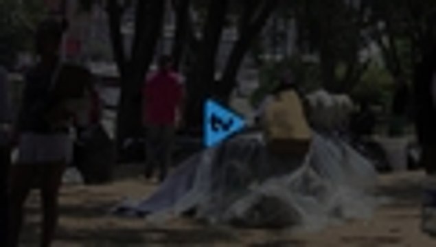 Campamento de venezolanos frente al Terminal agudiza crisis de migrantes en Cali