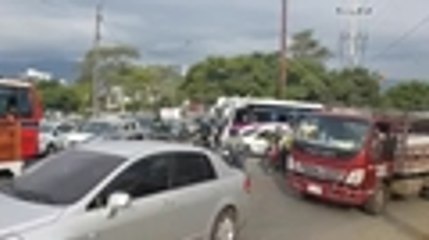 Fuerte congestión en entrada y salida a la vía Cali - Jamundí.