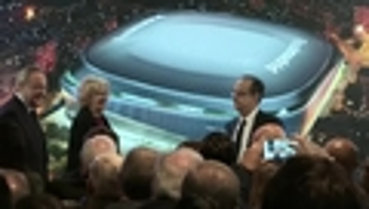Florentino Pérez presenta el nuevo Santiago Bernabéu, estadio del Real Madrid