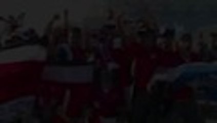 Hinchas de Costa Rica eufóricos en Brasil
