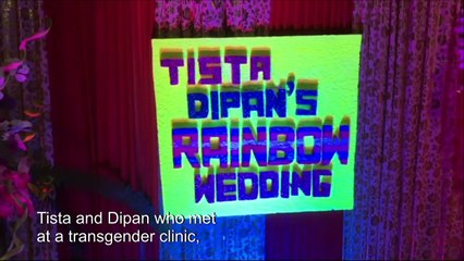 Indian transgender couple tie the knot in a traditional ceremony