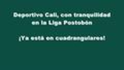 "Deportivo Cali tiene que perfeccionar cosas para los cuadrangulares"