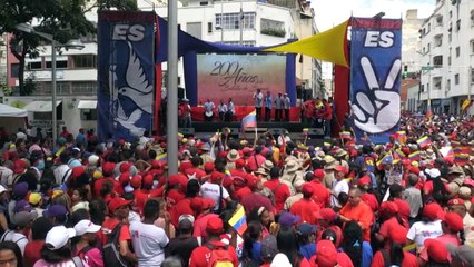 Video herunterladen: Chavistas marchan en rechazo a 