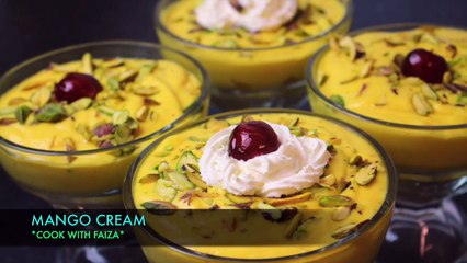 MANGO CREAM DESSERT *COOK WITH FAIZA*