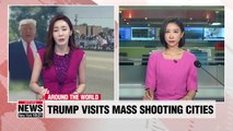Trump visits two cities traumatized by mass shootings