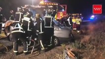 Dos heridos en una colisión frontal en una carretera de Collado Mediano (Madrid)