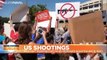 Angry protests as Trump visits Dayton and El Paso after shootings