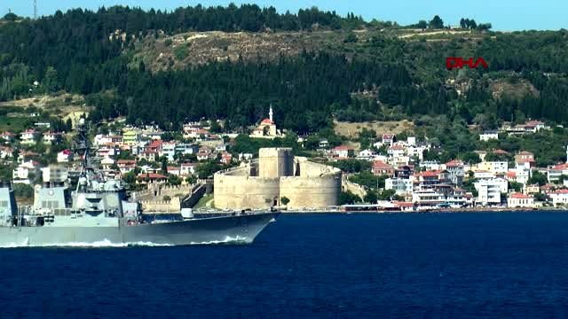 ÇANAKKALE ABD SAVAŞ GEMİSİ 'USS PORTER', ÇANAKKALE BOĞAZI'NDAN GEÇTİ