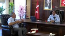 Dünya Aba Güreşi Federasyon Genel Başkanı Prof. Dr. İbrahim Öztek, Hakan Bahadır'ı ziyaret etti