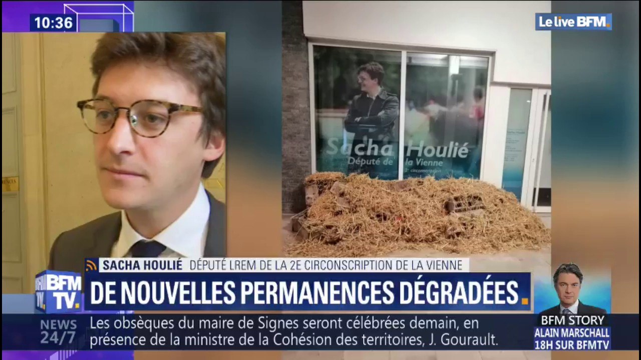 Permanences dégradées: le député LaREM Sacha Houlié dénonce "un jeu devenu à la mode" cet été