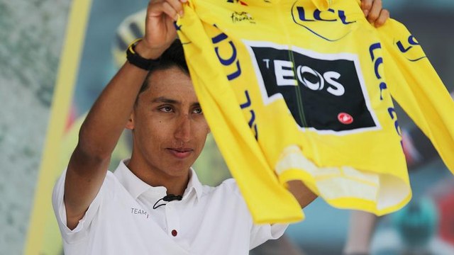 En jaune, retour triomphal d'Egan Bernal en Colombie