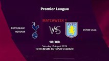 Pre match day between Tottenham Hotspur and Aston Villa Round 1 Premier League