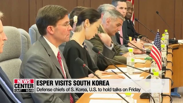 Esper arrives in South Korea for bilateral defense talks slated for Friday