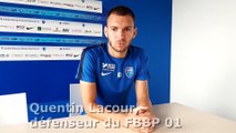 Quentin Lacour avant la rencontre à Béziers