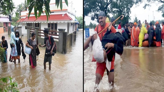 కేరళలో ఇళ్లలోకి నీరు వరద నీరు || Many Areas In Kelara Badly Effected Due To Rains || Oneindia