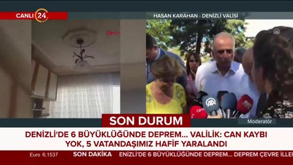 Denizli'de 6 büyüklüğünde deprem