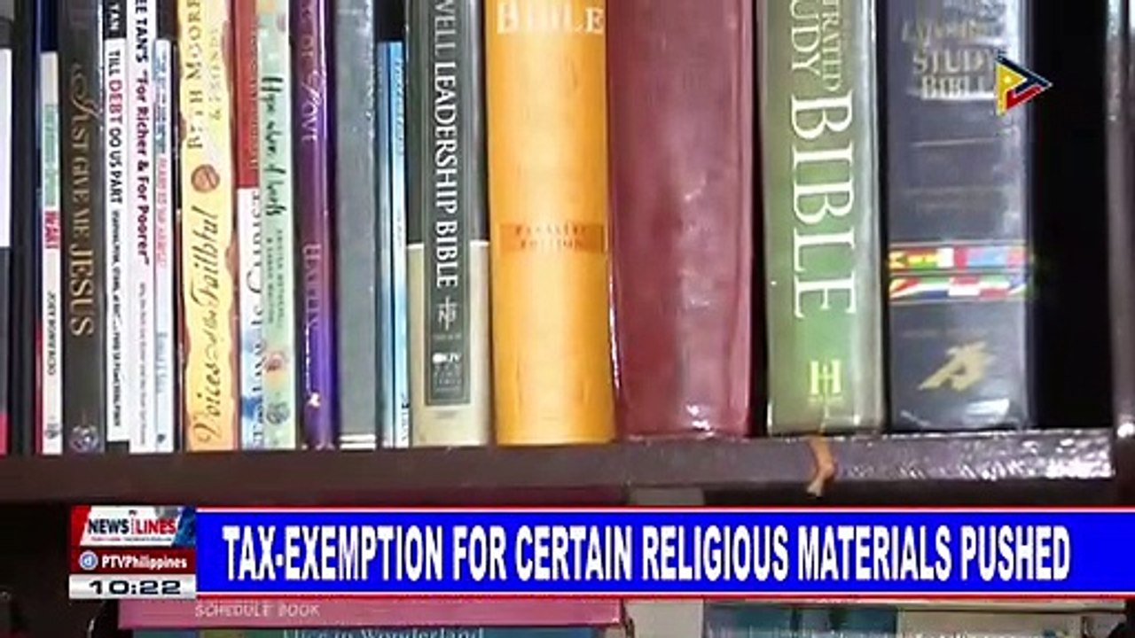 Tax-exemption for certain religious materials pushed