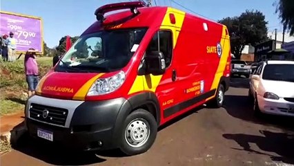 Forte batida entre carro e moto é registrada no Bairro Periolo