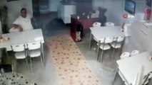 Restoranda deprem paniği kamerada