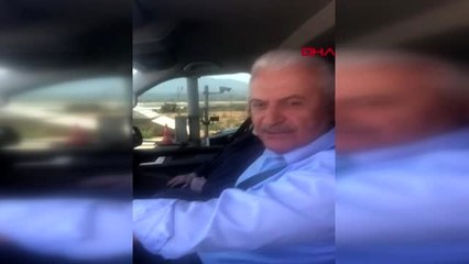 BİNALİ YILDIRIM YENİ OTOYOLDA MİNİBÜS KULLANDI