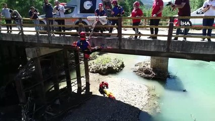 AFAD'ın sel tatbikatı havadan görüntülendi