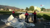 Depremzedeler için çadırlar kuruluyor