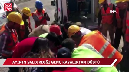 Sarıkamış’ta ayının saldırdığı genç kayalıktan düştü