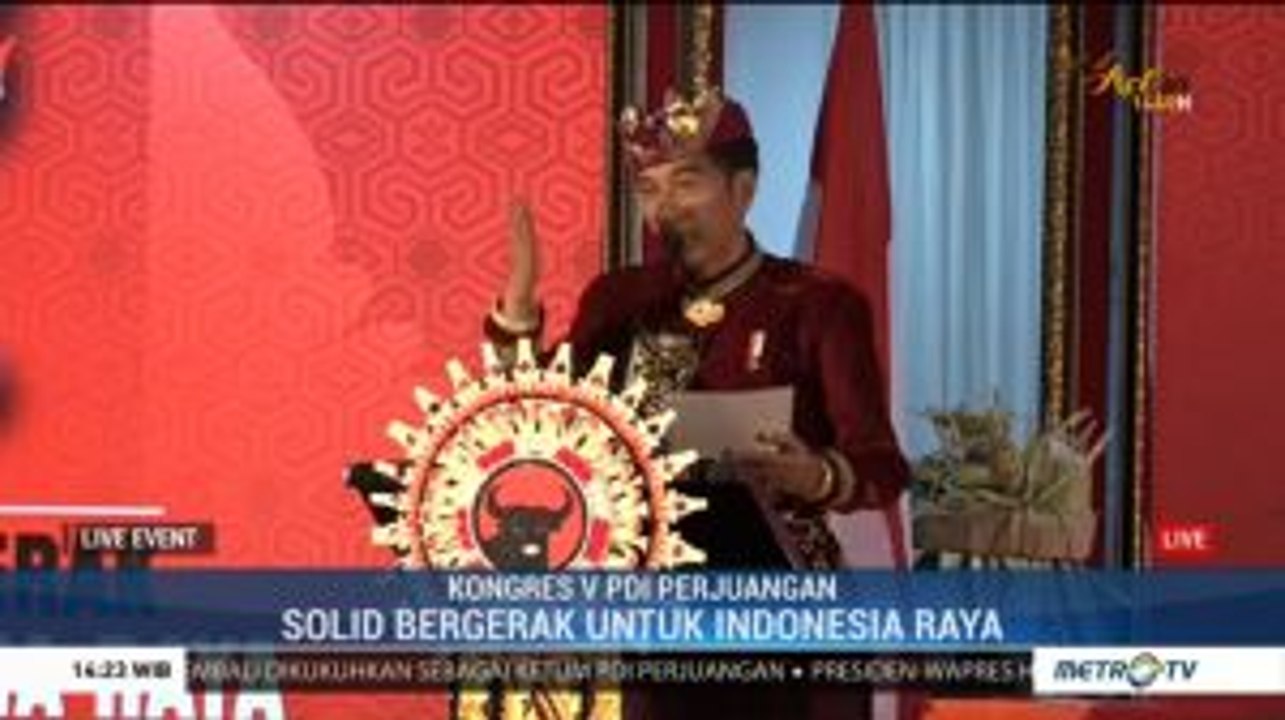 Pidato Jokowi di Kongres V PDI Perjuangan
