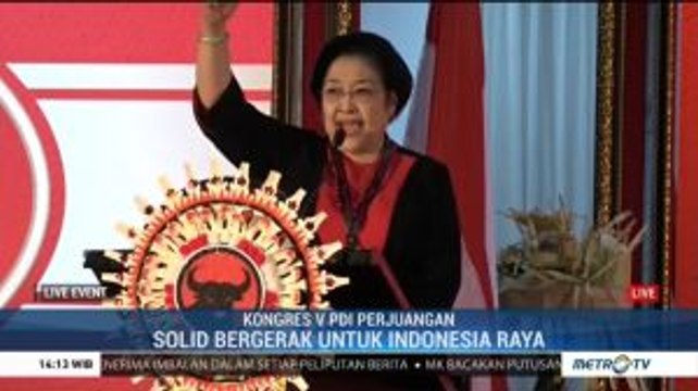 Sambutan Megawati di Kongres V PDIP