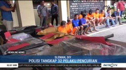 Polda Yogyakarta Tangkap 32 Pencuri Rumah Kosong