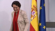 Magdalena Valerio ofrece una rueda de prensa en Moncloa