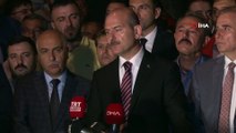 Bakan Soylu: 'Talep edilen 400 çadırın yüzde 80’i kuruldu. 330'u aşkın yapıda hasar tespiti değerlendirildi. 52'sinde ağır hasar bulundu. Çardak'ta yaklaşık 60 evde veya yapıda tespitte bulundular. Orada da 7 ağır hasar buldular. Şu anda (h