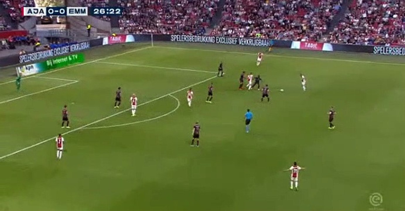 Ajax 1-0 E FC Emmen - 10/8/2019 ( Goal - 1:0 - 27'   van de Beek D. (Tadic D.), A)