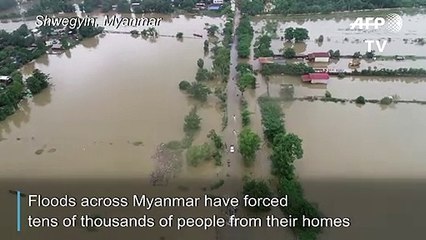 Myanmar floods force thousands from homes