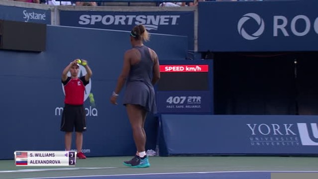 WTA Toronto: S Williams bt Alexandrova (7-5 6-4)