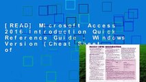 [READ] Microsoft Access 2016 Introduction Quick Reference Guide - Windows Version (Cheat Sheet of