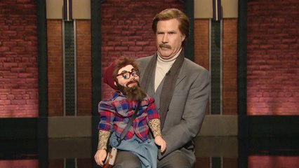 Ron Burgundy Performs Stand-Up with a Hipster Dummy