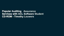 Popular Auditing   Assurance Services with ACL Software Student CD-ROM - Timothy Louwers