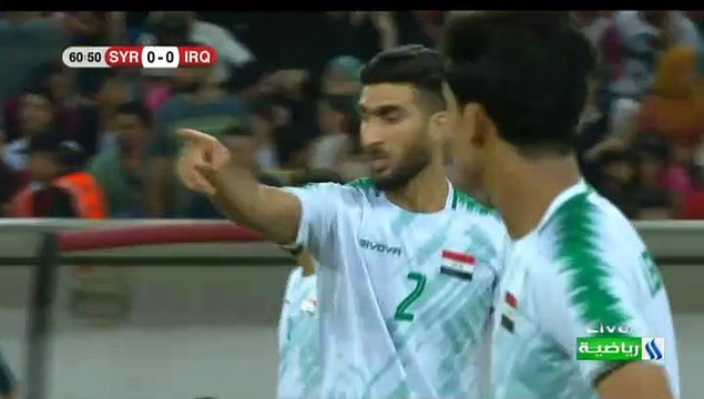 مباراه منتخب العراق الوطني ومنتخب سوريا في بطوله كاس اتحاد غرب اسيا في كربلاء 8_8_2019 الشوط الثاني