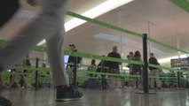 Tranquilidad en las primeras horas de huelga de los vigilantes de El Prat