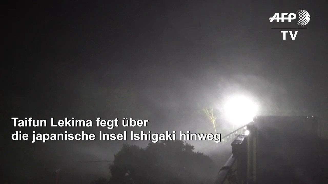 Taifun Lekima fegt über japanische Insel hinweg