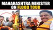 Maharashtra Minister Girish Mahajan takes selfies while inspecting flood affected areas, video viral
