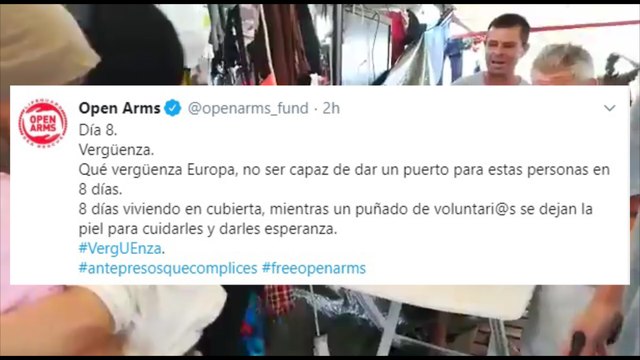 Open Arms reprocha a la UE que no ofrezca puerto para desembarcar