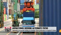Japanese companies look for ways to increase production in China and S. Korea against Tokyo's export curbs