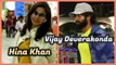 Telugu superstar Vijay Deverakonda & TV Actress Hina Khan spotted at Mumbai airport