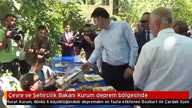 Çevre ve Şehircilik Bakanı Kurum deprem bölgesinde