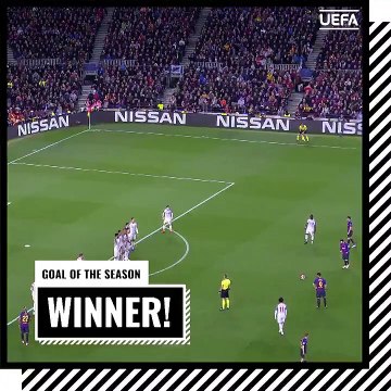 Le coup franc de Leo Messi contre Liverpool élu but de la saison par l'UEFA