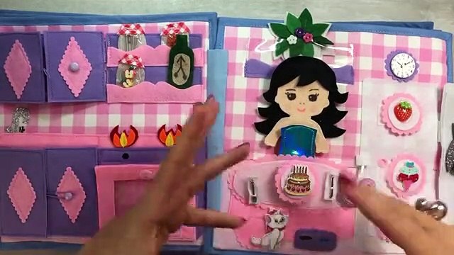 Yaptığım en büyük bebek evi! Tam 16 sayfa ! Derya’ nın aktivite kitabı, dollhouse, quiet book,