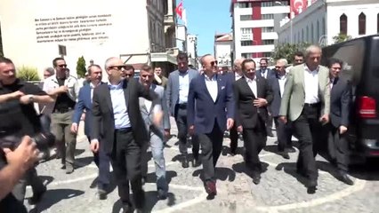 Dışişleri Bakanı Çavuşoğlu ve beraberindeki büyükelçiler Samsun'da